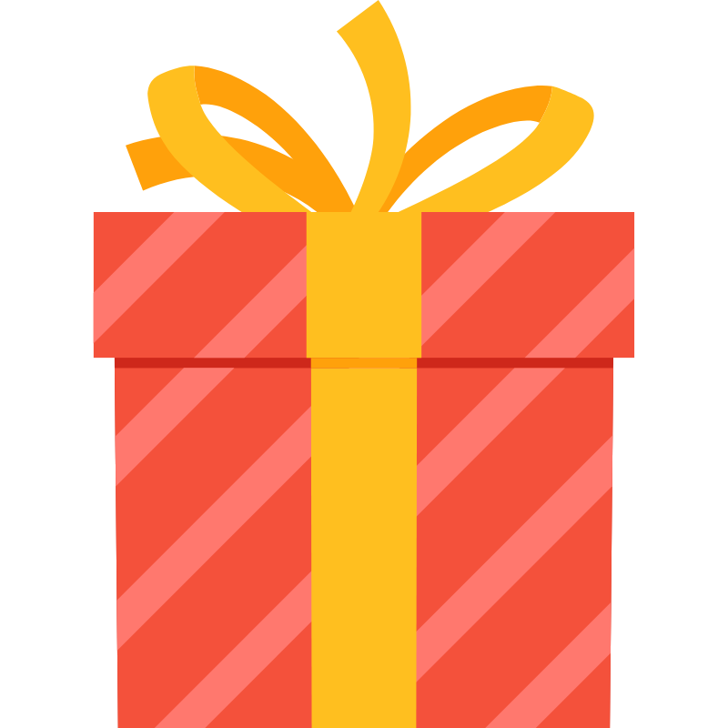 Gift box labeled one